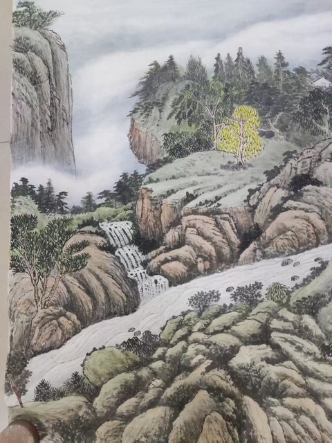古玩字畫中書中美雙協(xié)名家馬大悲 山水拍賣，當前價格398元
