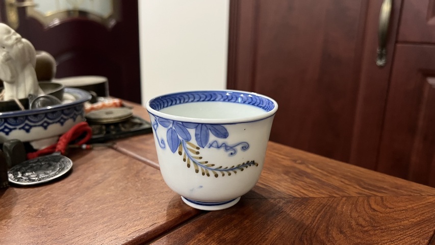 古玩陶瓷民國花卉紋杯拍賣，當前價格399元