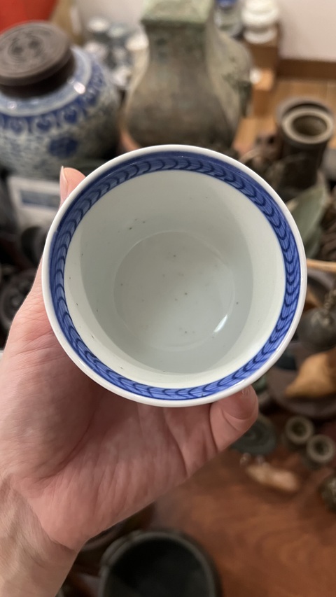 古玩陶瓷民國花卉紋杯拍賣，當前價格399元