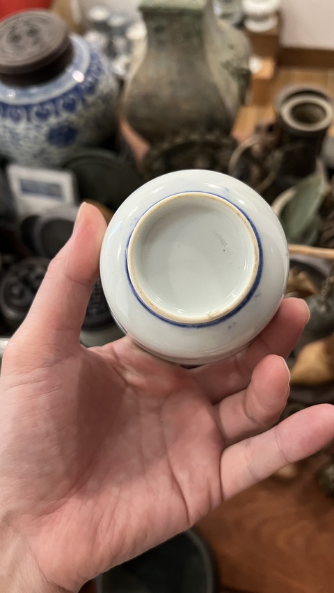 古玩陶瓷民國花卉紋杯拍賣，當前價格399元