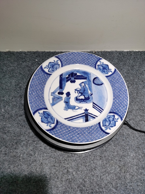 古玩陶瓷青花人物故事盤(pán)真品鑒賞圖