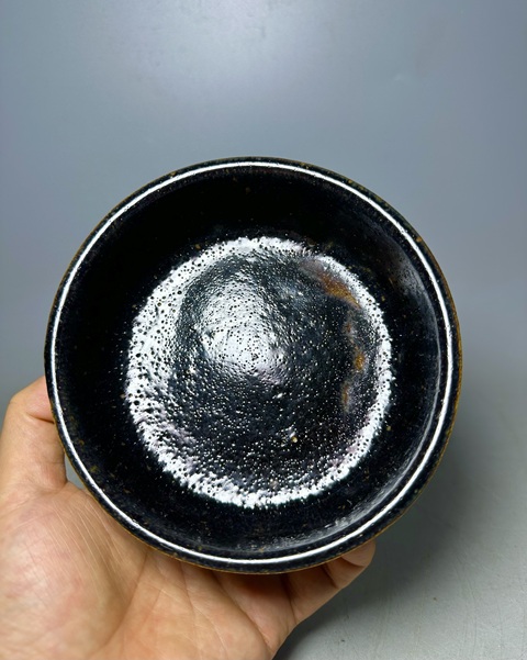 古玩陶瓷清·黑釉洗 真品鑒賞圖