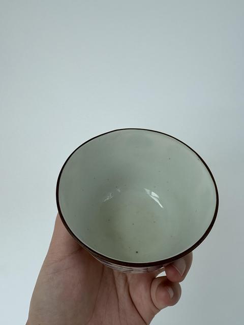 古玩陶瓷蓮池游禽滿池嬌青花杯拍賣，當前價格1800元