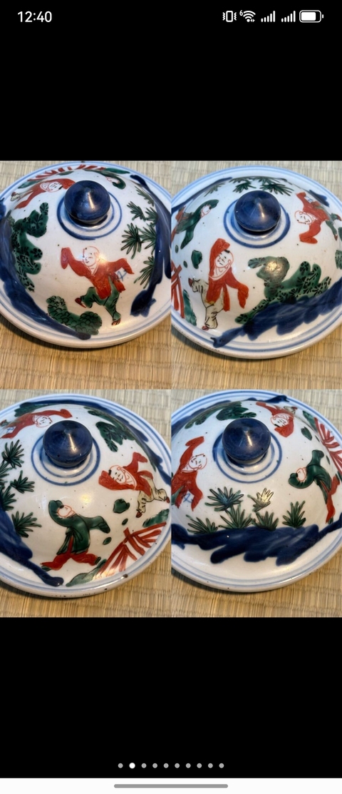 古玩陶瓷青花五彩人物紋將軍罐真品鑒賞圖