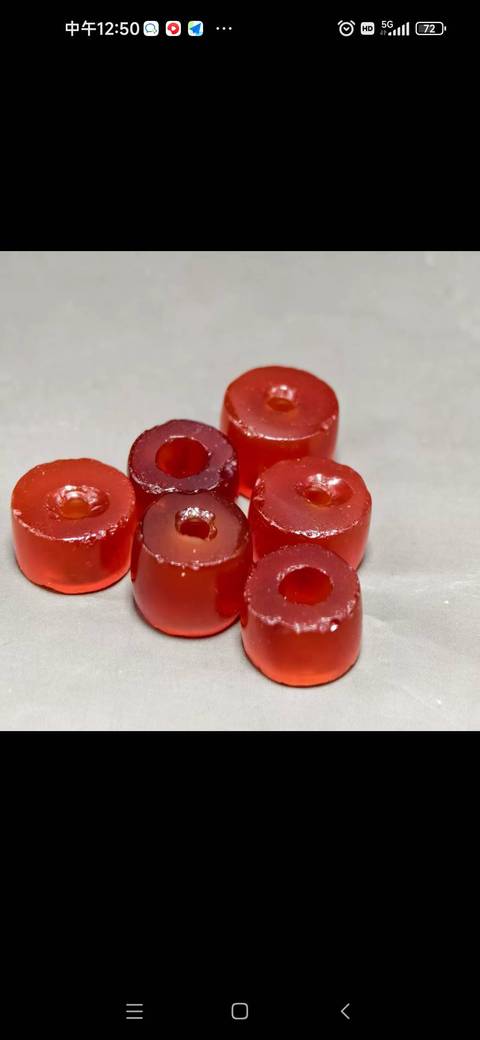 古玩玉器瑪瑙剁珠真品鑒賞圖