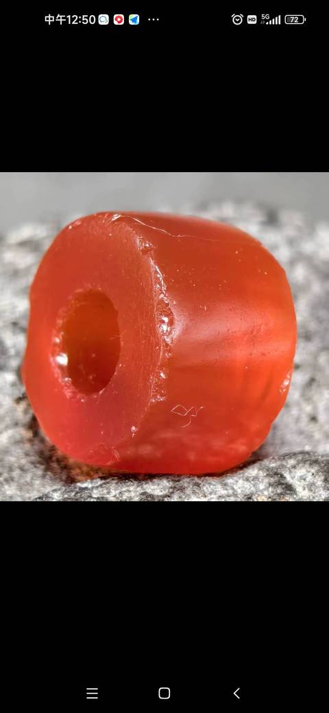 古玩玉器瑪瑙剁珠真品鑒賞圖