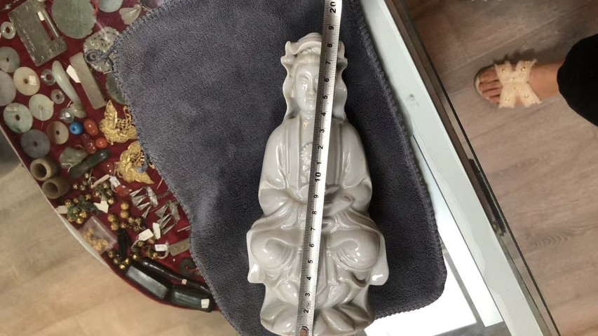 古玩陶瓷德化白瓷觀音菩薩造像真品鑒賞圖