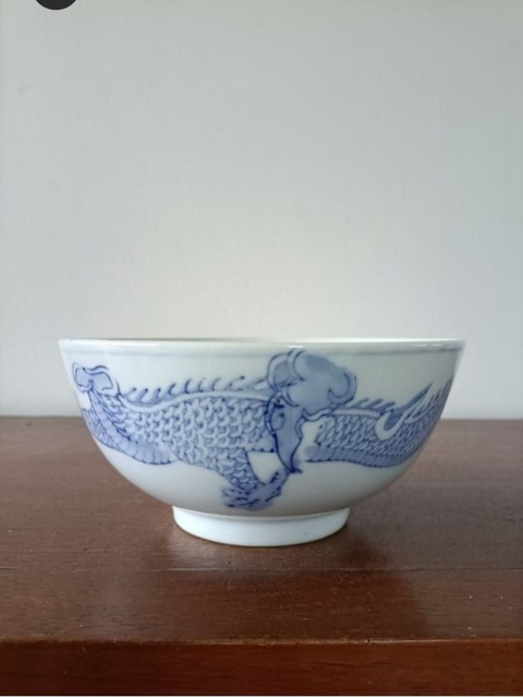 古玩陶瓷青花龍紋碗真品鑒賞圖