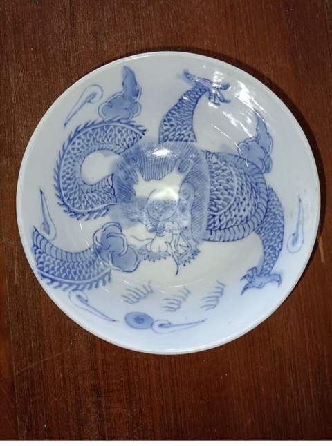 古玩陶瓷青花龍紋碗真品鑒賞圖