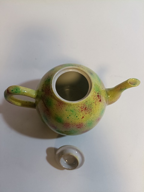 古玩陶瓷茶壺，疑似后掛釉真品鑒賞圖