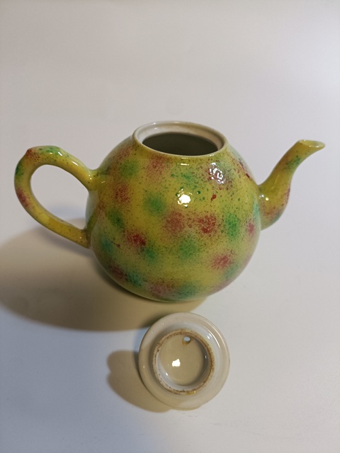 古玩陶瓷茶壺，疑似后掛釉真品鑒賞圖