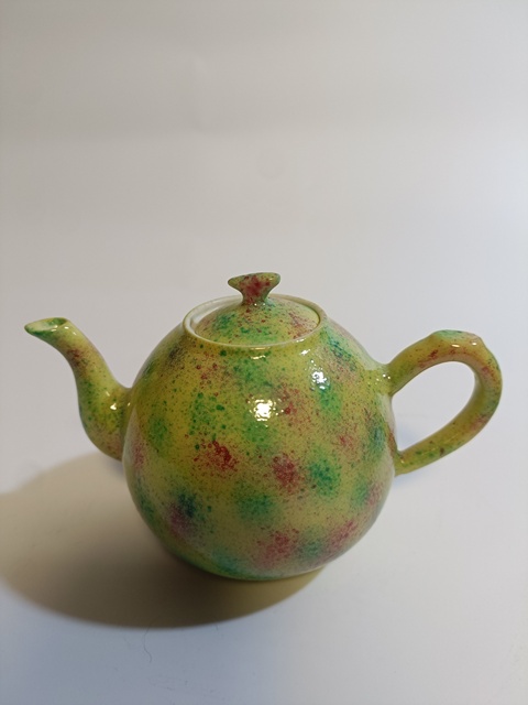 古玩陶瓷茶壺，疑似后掛釉真品鑒賞圖