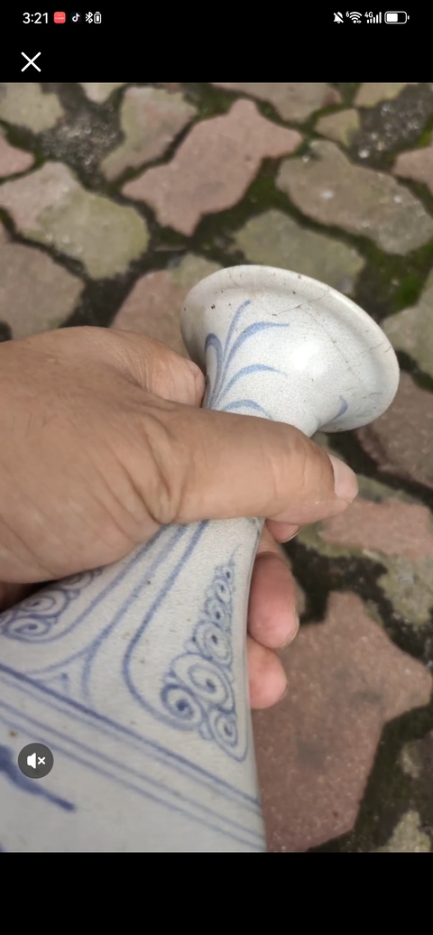 古玩陶瓷晚明安南窯玉壺春瓶拍賣，當前價格2000元