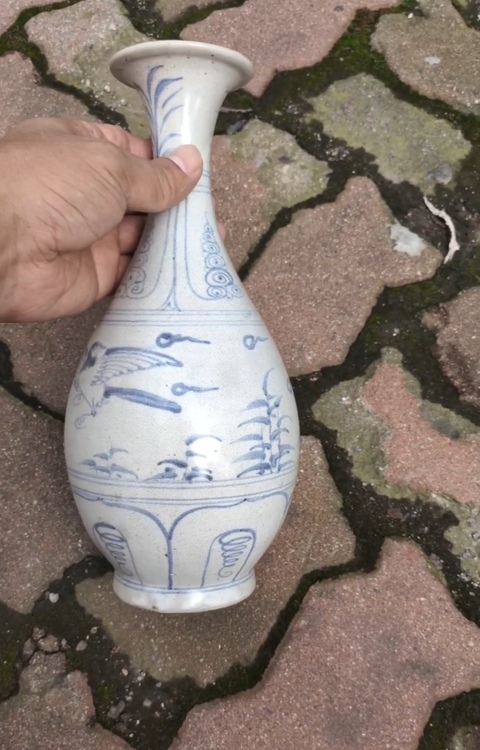 古玩陶瓷晚明安南窯玉壺春瓶拍賣，當前價格2000元