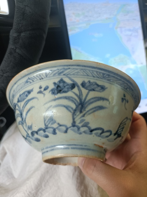 古玩陶瓷空白期青花花卉紋碗拍賣,當前價格2888元