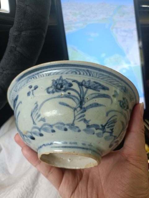古玩陶瓷空白期青花花卉紋碗拍賣,當前價格2888元