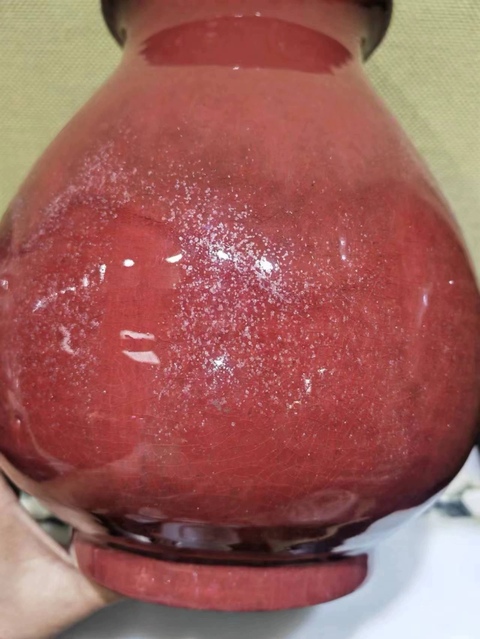 古玩陶瓷鈞紅釉琵琶尊拍賣,當(dāng)前價(jià)格19000元