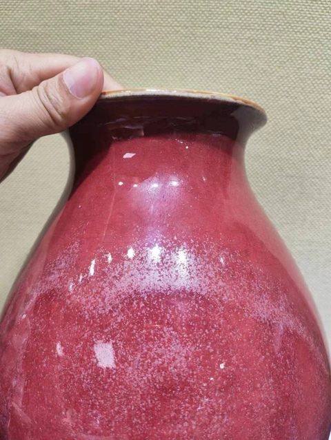 古玩陶瓷鈞紅釉琵琶尊拍賣,當(dāng)前價(jià)格19000元