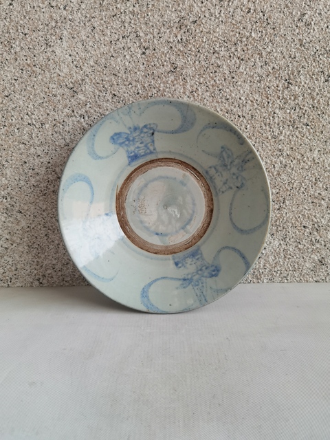 古玩陶瓷青花花卉紋盤拍賣,當前價格420元