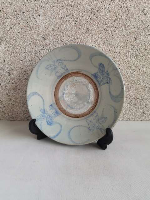古玩陶瓷青花花卉紋盤拍賣,當前價格420元