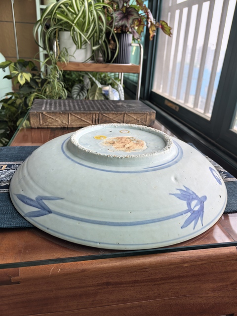 古玩陶瓷明晚期·青花鳳凰牡丹紋大盤拍賣,當(dāng)前價(jià)格13600元