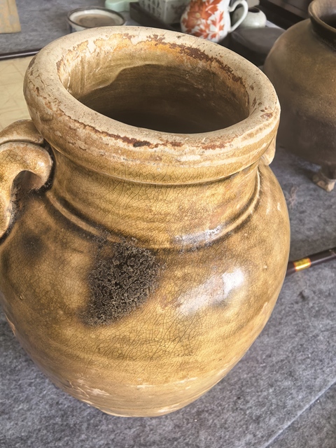 古玩陶瓷唐代黃釉執壺真品鑒賞圖