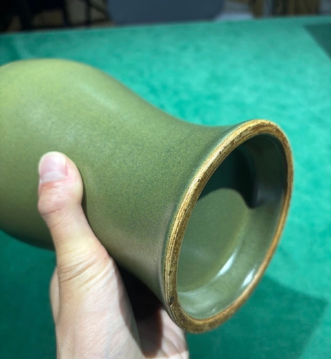 古玩陶瓷清中期 茶葉末釉梅瓶（淄博窯）拍賣，當前價格5500元