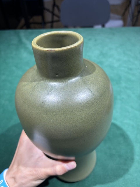 古玩陶瓷清中期 茶葉末釉梅瓶（淄博窯）拍賣，當前價格5500元