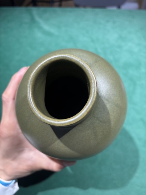古玩陶瓷清中期 茶葉末釉梅瓶（淄博窯）拍賣，當前價格5500元