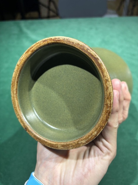 古玩陶瓷清中期 茶葉末釉梅瓶（淄博窯）拍賣，當前價格5500元