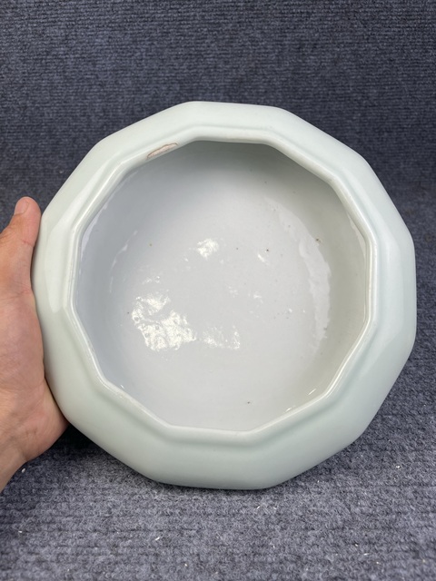 古玩陶瓷天青釉花口洗拍賣,當前價格9888元