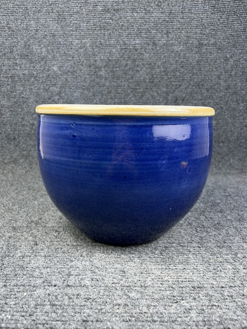 古玩陶瓷霽藍釉案頭缸拍賣,當前價格5388元