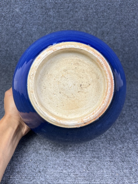 古玩陶瓷霽藍釉案頭缸拍賣,當前價格5388元