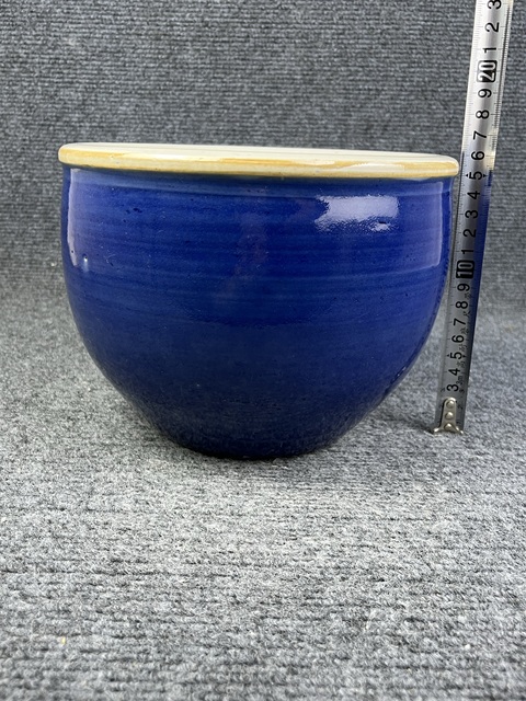 古玩陶瓷霽藍釉案頭缸拍賣,當前價格5388元