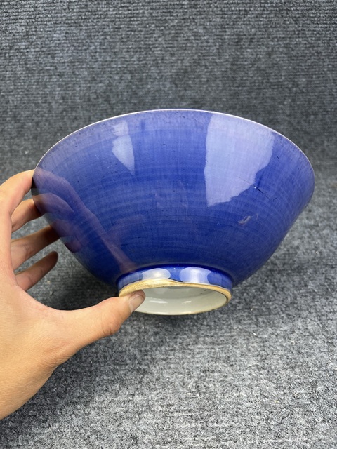 古玩陶瓷茄皮紫大碗拍賣，當前價格3588元