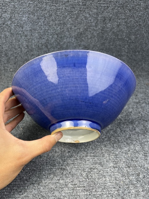 古玩陶瓷茄皮紫大碗拍賣，當前價格3588元