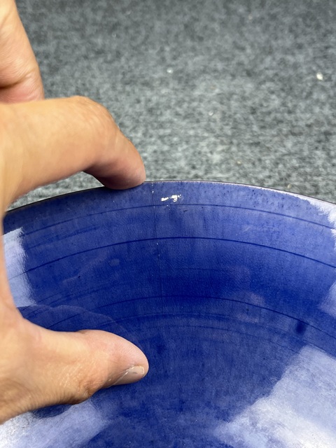 古玩陶瓷茄皮紫大碗拍賣，當前價格3588元
