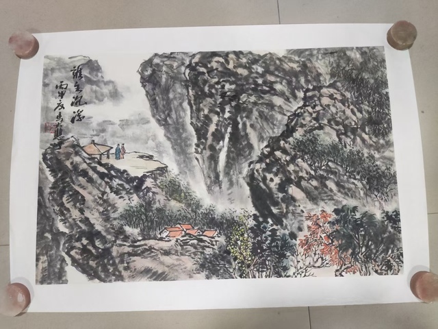 古玩字畫中書中美雙協名家馬大悲 山水拍賣，當前價格288元