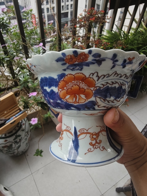 古玩陶瓷晚清全品粉彩詩文蓋碗拍賣,當前價格988元