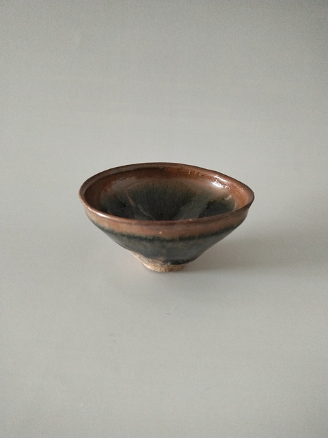 古玩陶瓷(南宋)建陽窯黑釉兔毫盞拍賣,當前價格568元