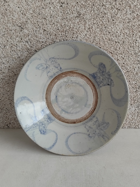 古玩陶瓷青花花卉紋盤拍賣,當前價格420元