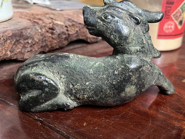 古玩銅器青銅瑞獸真品鑒賞圖