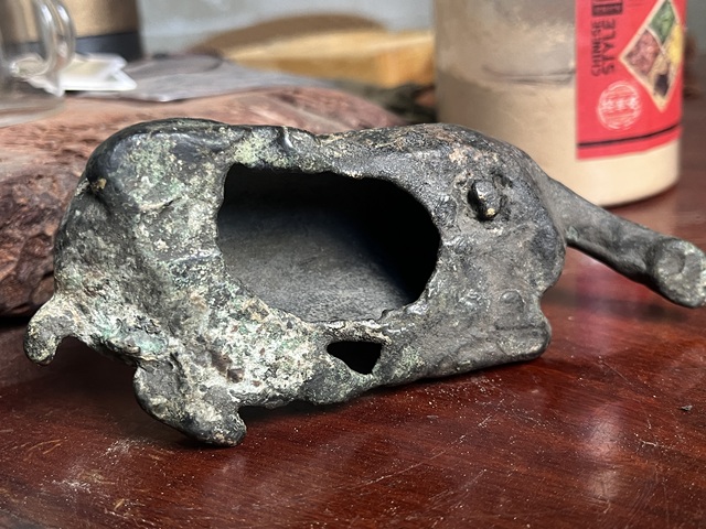 古玩銅器青銅瑞獸真品鑒賞圖