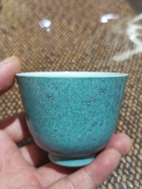 古玩陶瓷清宣統 爐鈞釉杯真品鑒賞圖