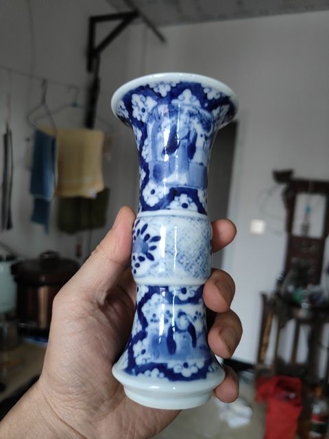 古玩陶瓷青花花觚真品鑒賞圖