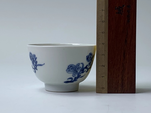 古玩陶瓷清康熙·青花花神杯拍賣,當前價格166元