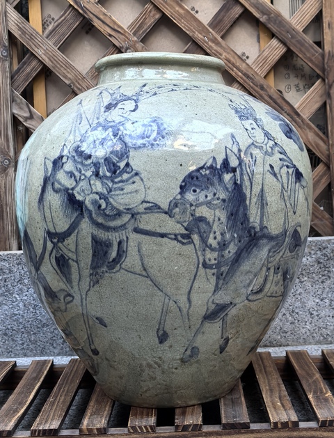 古玩陶瓷清早期青花人物罐拍賣,當前價格246800元
