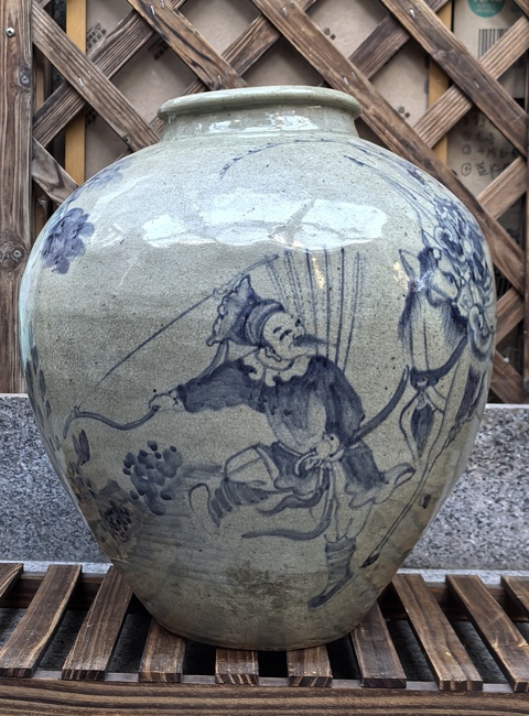 古玩陶瓷清早期青花人物罐拍賣,當前價格246800元