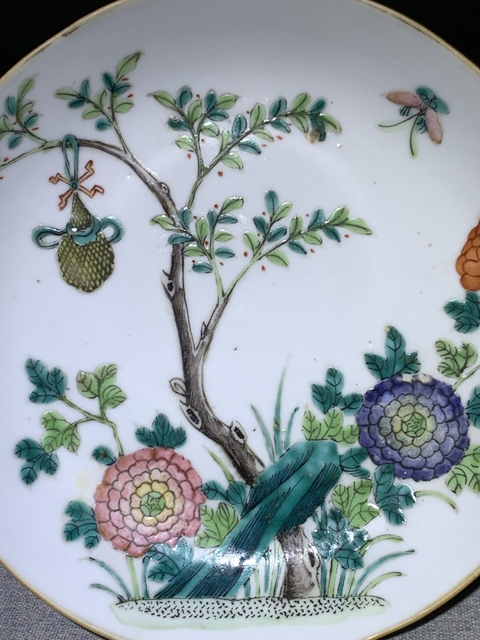 古玩陶瓷光緒·粉彩富貴萬代紋盤真品鑒賞圖
