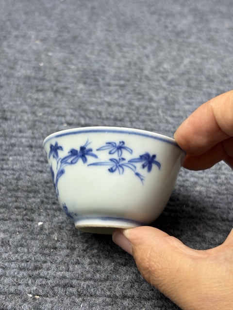 古玩陶瓷青花牡丹花卉紋杯拍賣，當(dāng)前價格599元
